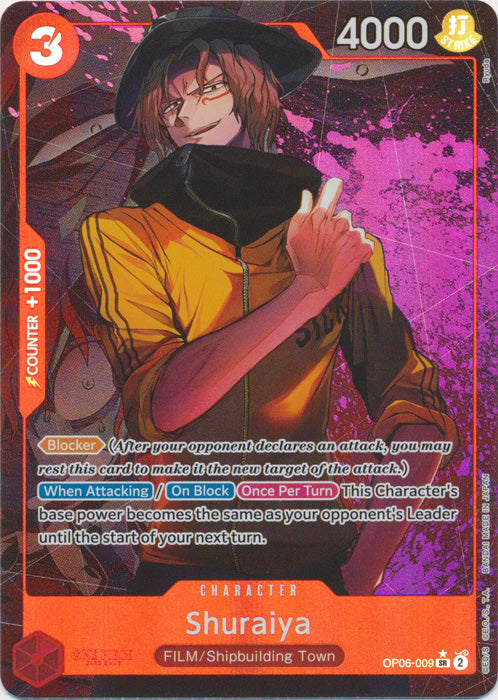 Foil Shuraiya (Alternate Art) SR OP06-009 Wings of the Captain One Piece TCG - guardiangamingtcgs