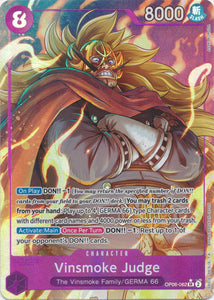 Foil Vinsmoke Judge (Alternate Art) SR OP06-062 Wings of the Captain One Piece TCG - guardiangamingtcgs