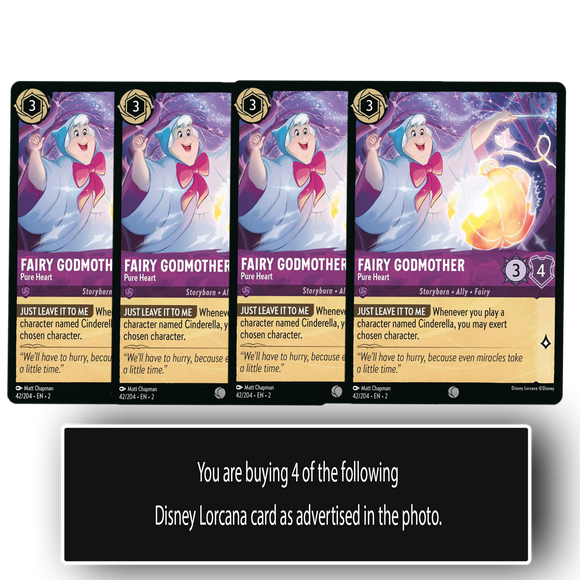 Playset Fairy Godmother - Pure Heart 42/204 Common Rise of the Floodborn Disney Lorcana TCG - guardiangamingtcgs