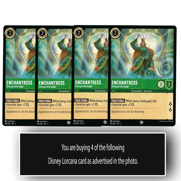 Playset Enchantress - Unexpected Judge 80/204 Common Rise of the Floodborn Disney Lorcana TCG - guardiangamingtcgs