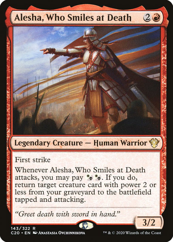 Alesha, Who Smiles at Death 143 R Commander 2020 MTG - guardiangamingtcgs