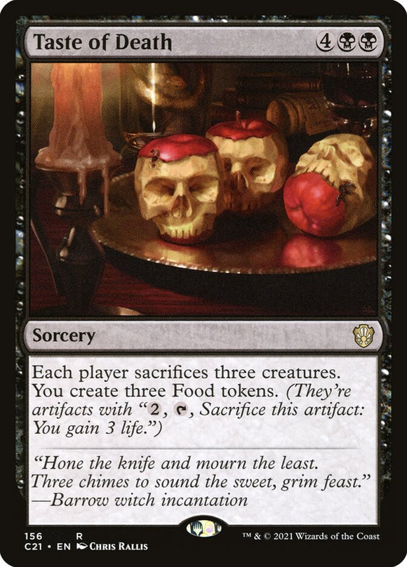 Taste of Death 156 R Commander 2021 MTG - guardiangamingtcgs