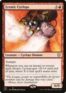 Erratic Cyclops 166 R Commander 2021 MTG - guardiangamingtcgs