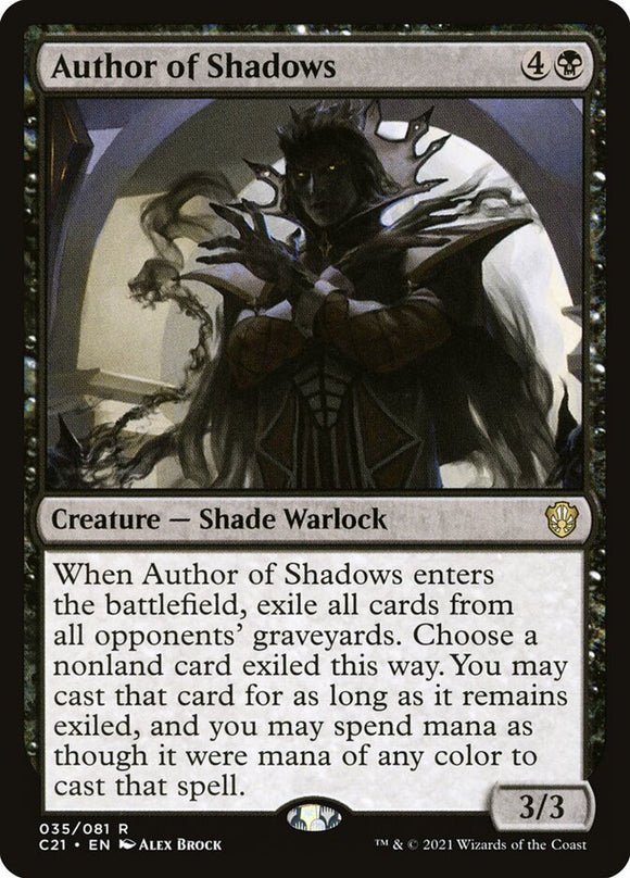 Author of Shadows 35 R Commander 2021 MTG - guardiangamingtcgs