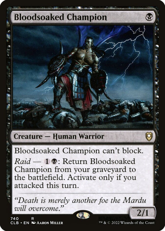 Bloodsoaked Champion 740 R Commander Legends: Battle for Baldur's Gate MTG - guardiangamingtcgs