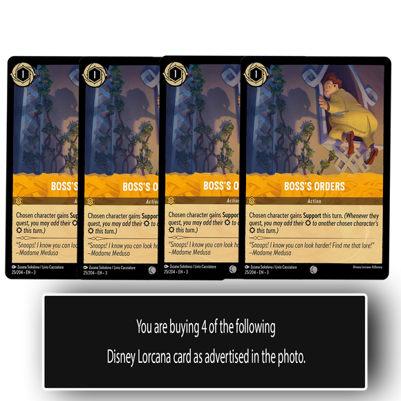 Playset Boss's Orders 25/204 Common Into the Inklands Disney Lorcana TCG - guardiangamingtcgs