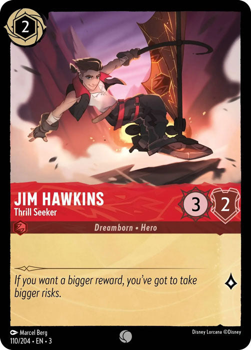 Jim Hawkins - Thrill Seeker 110/204 Common Into the Inklands Disney Lorcana TCG - guardiangamingtcgs