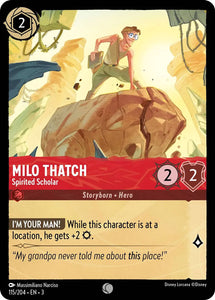 Milo Thatch - Spirited Scholar 115/204 Common Into the Inklands Disney Lorcana TCG - guardiangamingtcgs