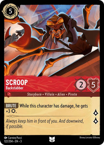 Scroop - Backstabber 122/204 Uncommon Into the Inklands Disney Lorcana TCG - guardiangamingtcgs