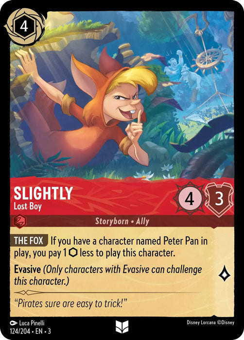 Slightly - Lost Boy 124/204 Uncommon Into the Inklands Disney Lorcana TCG - guardiangamingtcgs