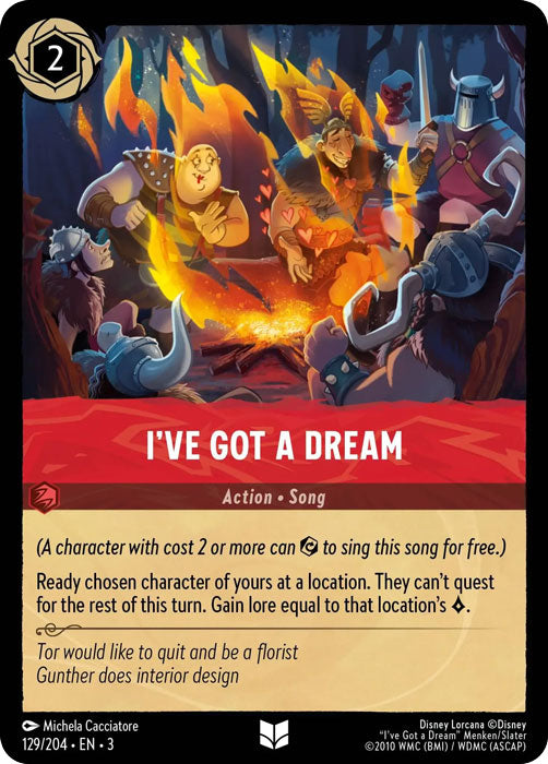 I've Got a Dream 129/204 Uncommon Into the Inklands Disney Lorcana TCG - guardiangamingtcgs