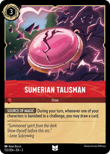 Sumerian Talisman 133/204 Uncommon Into the Inklands Disney Lorcana TCG - guardiangamingtcgs