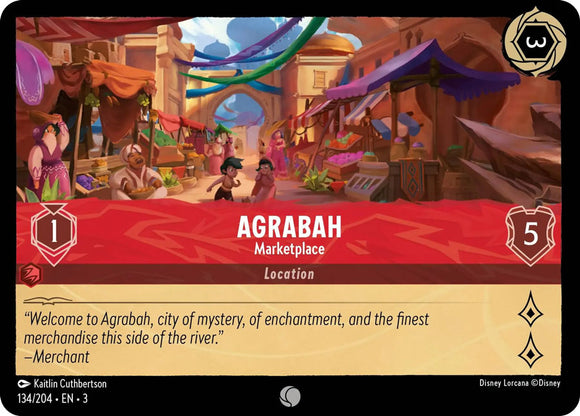 Agrabah - Marketplace 134/204 Common Into the Inklands Disney Lorcana TCG - guardiangamingtcgs