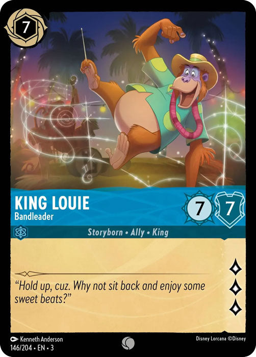 King Louie - Bandleader 146/204 Common Into the Inklands Disney Lorcana TCG - guardiangamingtcgs