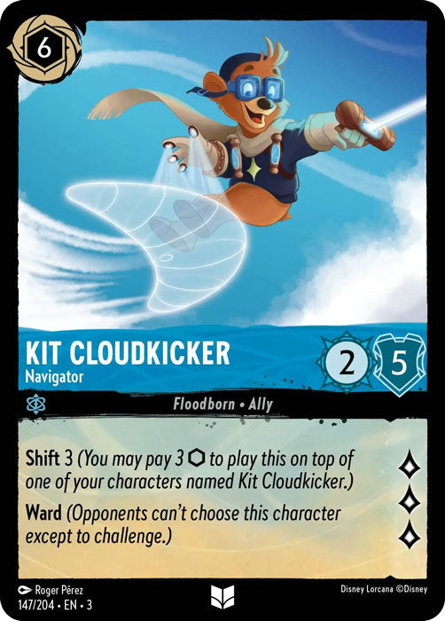 Kit Cloudkicker - Navigator 147/204 Uncommon Into the Inklands Disney Lorcana TCG - guardiangamingtcgs