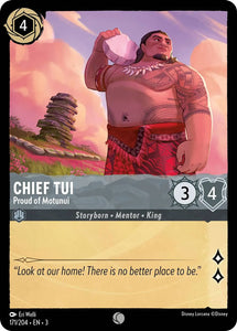 Chief Tui - Proud of Motunui 171/204 Common Into the Inklands Disney Lorcana TCG - guardiangamingtcgs