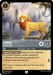 Simba - Rightful King 193/204 Uncommon Into the Inklands Disney Lorcana TCG - guardiangamingtcgs