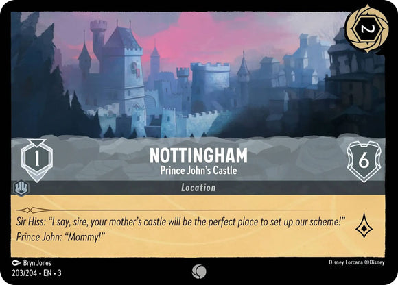 Nottingham - Prince John's Castle 203/204 Common Into the Inklands Disney Lorcana TCG - guardiangamingtcgs