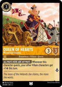 Queen of Hearts - Wonderland Empress 20/204 Uncommon Into the Inklands Disney Lorcana TCG - guardiangamingtcgs