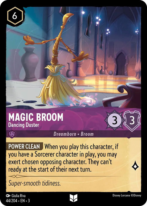 Magic Broom - Dancing Duster 44/204 Uncommon Into the Inklands Disney Lorcana TCG - guardiangamingtcgs