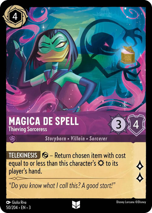 Magica De Spell - Thieving Sorceress 50/204 Uncommon Into the Inklands Disney Lorcana TCG - guardiangamingtcgs