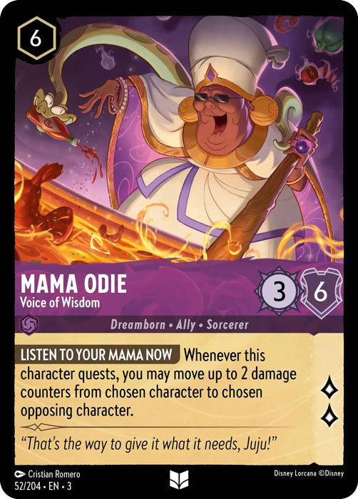 Mama Odie - Voice of Wisdom 52/204 Uncommon Into the Inklands Disney Lorcana TCG - guardiangamingtcgs