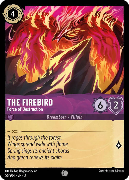 The Firebird - Force of Destruction 56/204 Common Into the Inklands Disney Lorcana TCG - guardiangamingtcgs