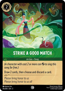 Strike a Good Match 96/204 Common Into the Inklands Disney Lorcana TCG - guardiangamingtcgs