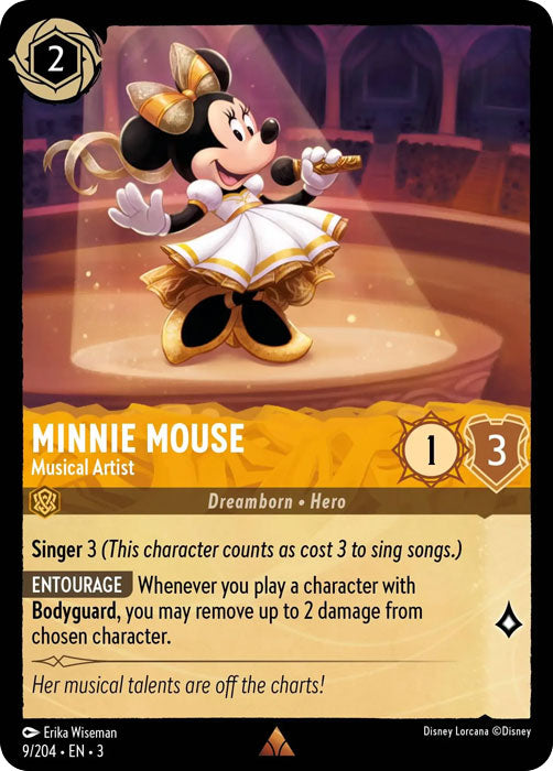 Minnie Mouse - Musical Artist 9/204 Rare Into the Inklands Disney Lorcana TCG - guardiangamingtcgs