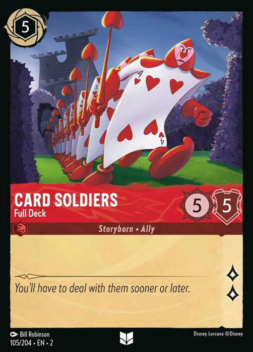 Card Soldiers - Full Deck 105/204 Uncommon Rise of the Floodborn Disney Lorcana TCG - guardiangamingtcgs
