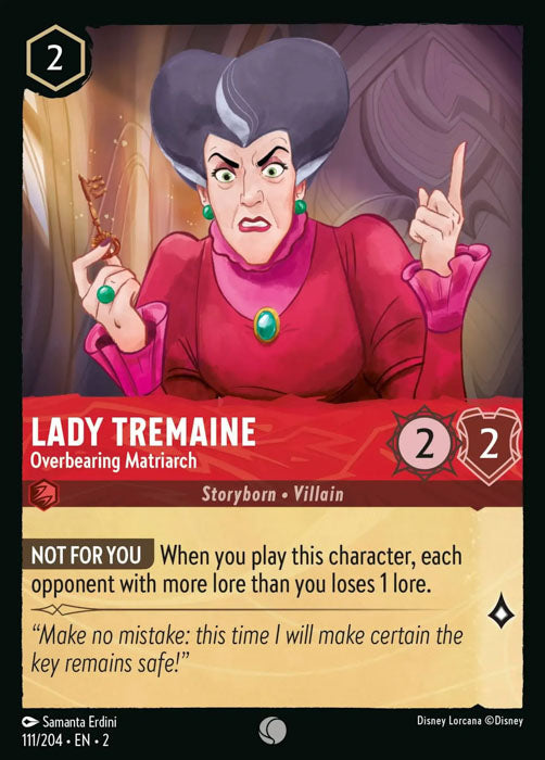 Lady Tremaine - Overbearing Matriarch 111/204 Common Rise of the Floodborn Disney Lorcana TCG - guardiangamingtcgs