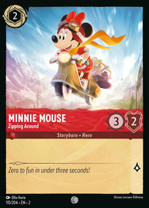 Minnie Mouse - Zipping Around 115/204 Common Rise of the Floodborn Disney Lorcana TCG - guardiangamingtcgs