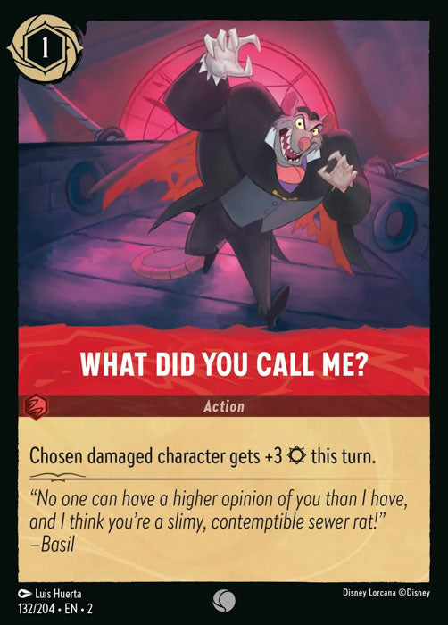 What Did You Call Me? 132/204 Common Rise of the Floodborn Disney Lorcana TCG - guardiangamingtcgs