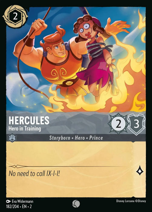 Hercules - Hero in Training 182/204 Common Rise of the Floodborn Disney Lorcana TCG - guardiangamingtcgs