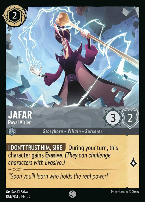 Jafar - Royal Vizier 184/204 Common Rise of the Floodborn Disney Lorcana TCG - guardiangamingtcgs