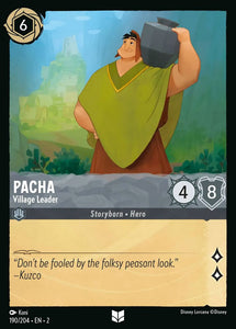 Pacha - Village Leader 190/204 Uncommon Rise of the Floodborn Disney Lorcana TCG - guardiangamingtcgs