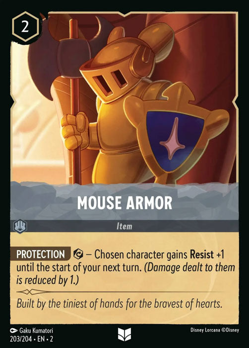 Mouse Armor 203/204 Uncommon Rise of the Floodborn Disney Lorcana TCG - guardiangamingtcgs