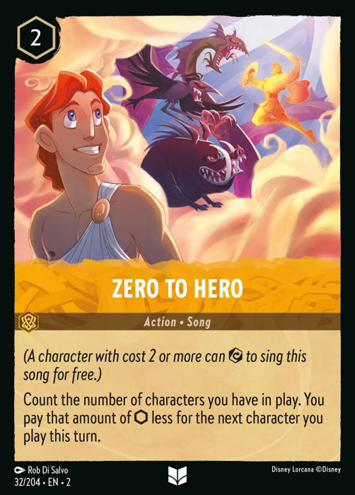 Zero To Hero 32/204 Uncommon Rise of the Floodborn Disney Lorcana TCG - guardiangamingtcgs