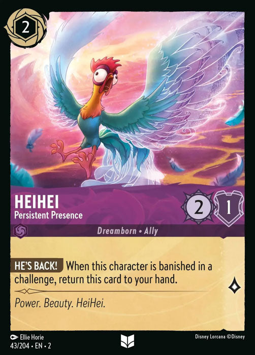 HeiHei - Persistent Presence 43/204 Uncommon Rise of the Floodborn Disney Lorcana TCG - guardiangamingtcgs