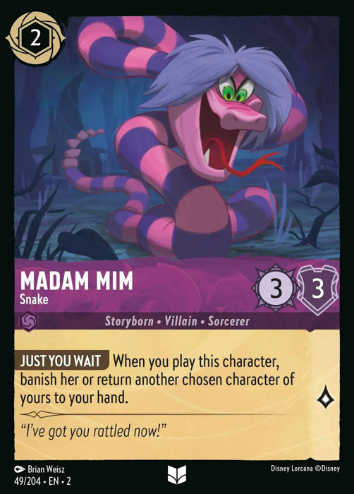 Madam Mim - Snake 49/204 Uncommon Rise of the Floodborn Disney Lorcana TCG - guardiangamingtcgs