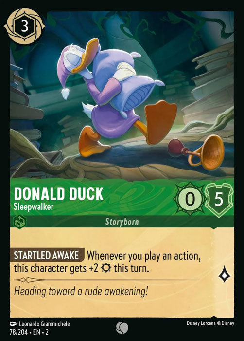 Donald Duck - Sleepwalker 78/204 Common Rise of the Floodborn Disney Lorcana TCG - guardiangamingtcgs