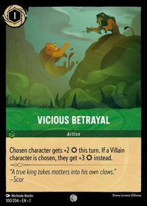 Vicious Betrayal 100/204 Common The First Chapter Disney Lorcana TCG - guardiangamingtcgs