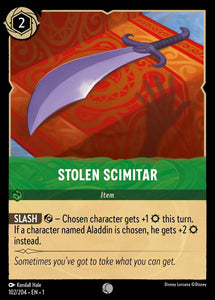 Stolen Scimitar 102/204 Common The First Chapter Disney Lorcana TCG - guardiangamingtcgs