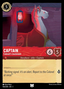 Captain - Colonel's Lieutenant 106/204 Uncommon The First Chapter Disney Lorcana TCG - guardiangamingtcgs