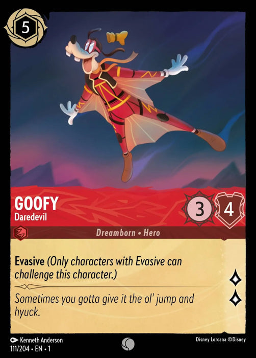 Goofy - Daredevil 111/204 Common The First Chapter Disney Lorcana TCG - guardiangamingtcgs