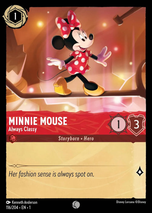 Minnie Mouse - Always Classy 116/204 Common The First Chapter Disney Lorcana TCG - guardiangamingtcgs