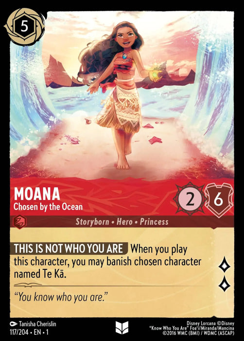 Moana - Chosen by the Ocean 117/204 Uncommon The First Chapter Disney Lorcana TCG - guardiangamingtcgs
