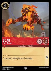 Scar - Fiery Usurper 122/204 Common The First Chapter Disney Lorcana TCG - guardiangamingtcgs