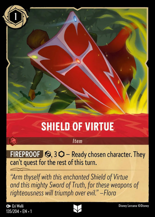 Shield of Virtue 135/204 Uncommon The First Chapter Disney Lorcana TCG - guardiangamingtcgs