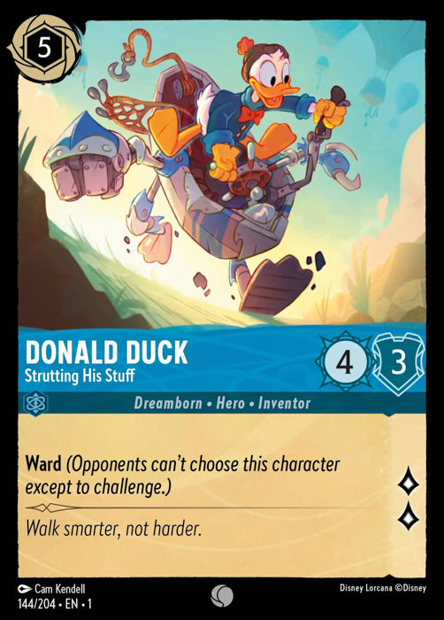 Donald Duck - Strutting His Stuff 144/204 Common The First Chapter Disney Lorcana TCG - guardiangamingtcgs